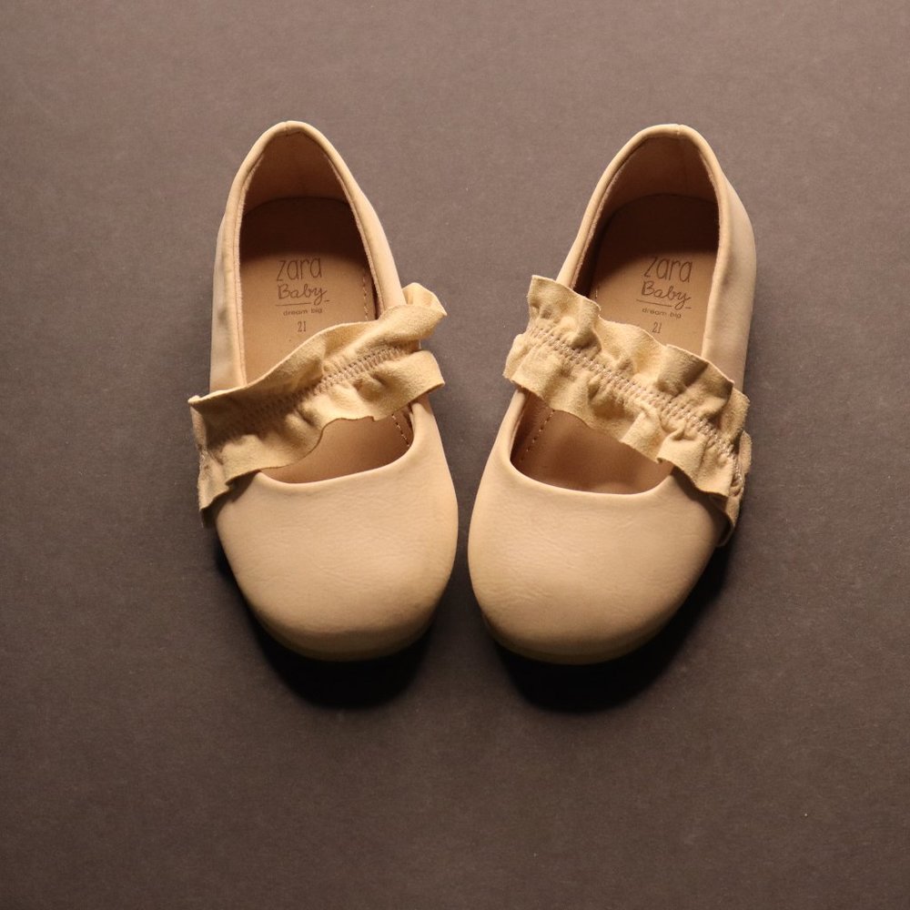 Zara Blush Pink Ballerina Shoes